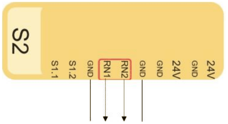 Robot NOT stopped, output connected to S2