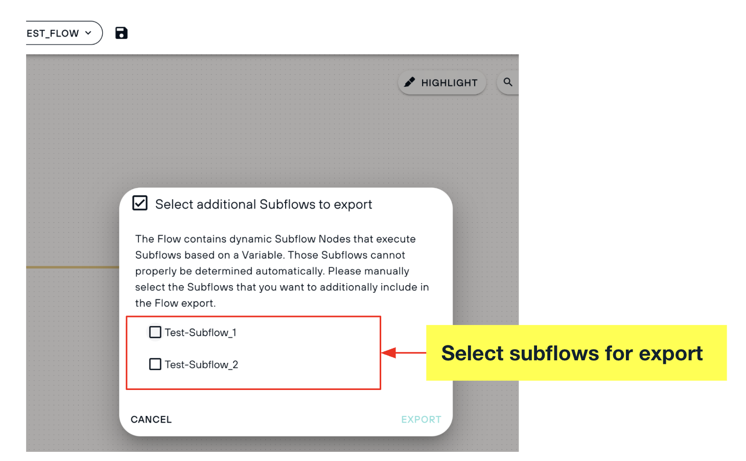 Flow export improvements