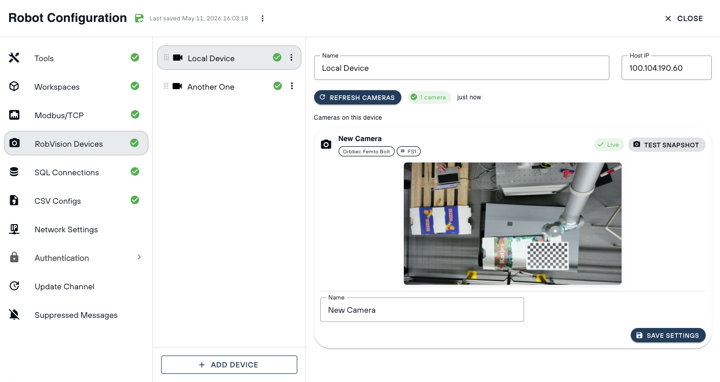 UX &amp; UI Improvements for Robot Configuration