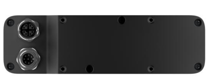Stromschnittstelle: M12, 8-polig, A-kodiert; 9-24 VDC; >2 A. Datenschnittstelle zum Edge Device: M12, 8-polig, X-kodierter Steckverbinder