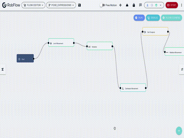 Pose Variable Expression für Parametrisierung