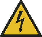 Warning of a risk of electric shock