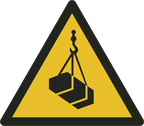 Warning of a suspended load